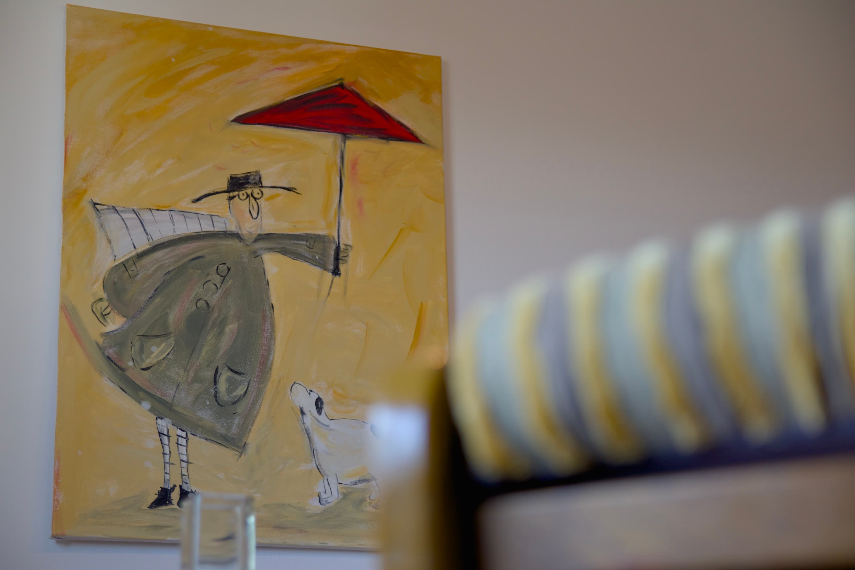 Wandbild in der Küche – Vintage-Charme Ferienwohnung Allgäu